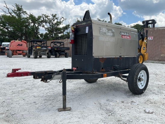 2019 LINCOLN ELECTRIC VANTAGE 322 TRAILER MOUNTED WELDER, KUBOTA DIESEL,BILL OF SALE ONLY