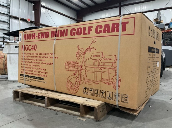UNUSED MGC40 3WHEEL MINI TRICYCLE GOLF CART, ELECTRIC, 3-SPEED ADJUSTABLE, LED SMART OPERATION