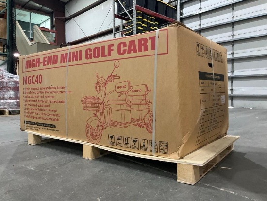 UNUSED MGC40 3WHEEL MINI TRICYCLE GOLF CART, ELECTRIC, 3-SPEED ADJUSTABLE, LED SMART OPERATION SC...