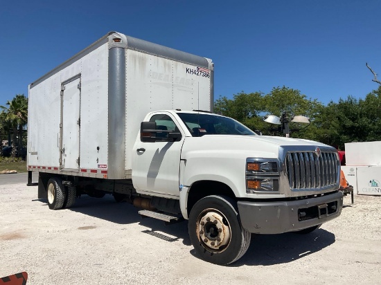 2019 INTERNATIONAL BOX TRUCK MODEL CV515 SFA WITH 2019 MORGAN BOX BODY MODEL GVSD09718096; DIESEL