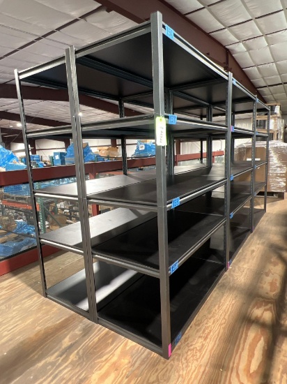 ( 6 ) HEAVY DUTY INDUSTRIAL SHELVING; APPROX 48 IN W X 72 IN T X 24 IN D; APPROX 6 TOTAL RACKS ;