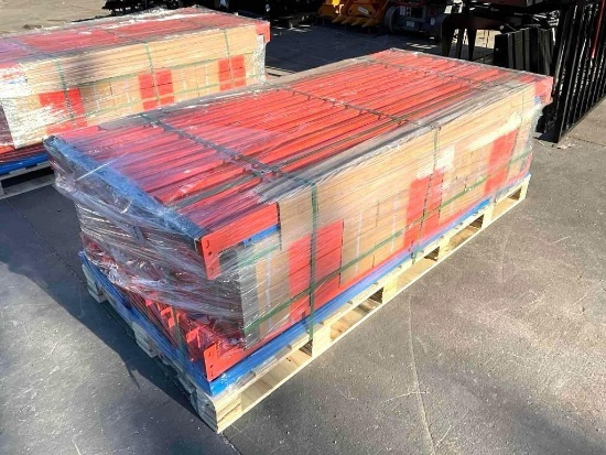 UNUSED SKLP HEAVY DUTY METAL STORAGE SHELVES MODELSK-HJ6; APPROX 40 FT ; APPROX 6 SECTIONS; APPROX