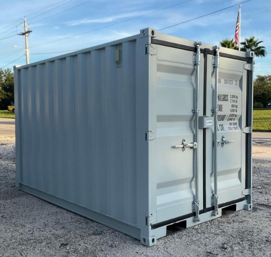 2026 10FT MULTI-USE CONTAINER W/ SIDE DOOR & WINDOW, FORK POCKETS, APPROX 121in L x 73in W x 79in T