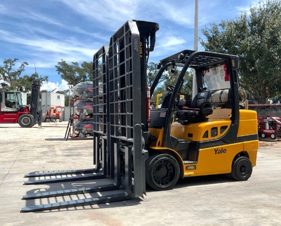 Yale Forklift W/ Loron Multi Pallet Handler Attachment, Lp Powered, Approx Max Capacity W/
