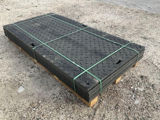 UNUSED SKLP POLYETHYLENE BOARD ROADBED PROTECTION PAD MODEL SK-LJB12, APPROX 12 PADS TOTAL