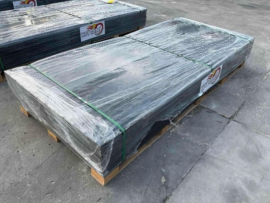 UNUSED PALLET OF GROUND PROTECTION MATS, APPROX 4FT W X 8FT L, APPROX 15 MATS, HIGH DENSITY