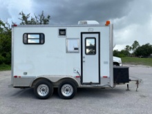 MOBILE OFFICE/CABLE SPLICE ENCLOSED TRAILER, CUMMINS ONAN P4500I DIGITAL INVERTER GENERATOR