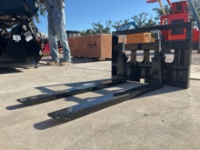 UNUSED 2026 MINI FORKS ATTACHMENT FOR MINI SKID STEER, APPROX 25in W , FORKS APPROX 30in L