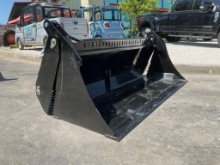 ( 1 ) UNUSED 2026 4-IN-1 BUCKET ATTACHMENT MODEL KH72 FOR SKID STEER, APPROX WORKING WIDTH 72in;