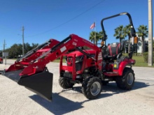 MAHINDRA SUB-COMPACT TRACTOR MODEL 1126;DIESEL POWERED; LOW HRS SHOWING,INCLUDES MAHINDRAFRONT