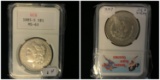 Graded Morgan Silver Dollar