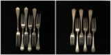 Set Of 6 Sterling Strawberry Forks