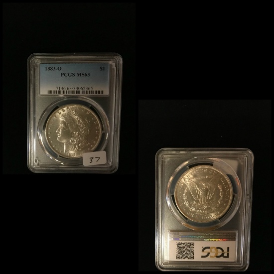 Graded Morgan Silver Dollar