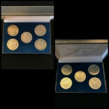 Set Of 5 Morgan Silver Dollars