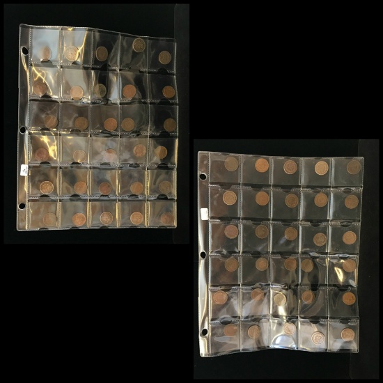 Sheet Of 30 Indian Head Cents