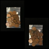 Lot Of 34 Wheat Cents