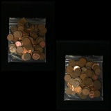 Lot Of 100 Lincoln Cents