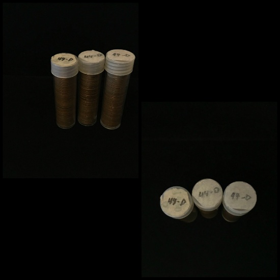 Lot Of 3 Rolls Of Lincoln Cents