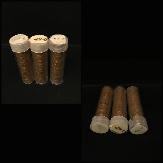 Lot Of 3 Rolls Of Lincoln Cents