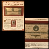 $2 Confederate Note & Stamp Panel