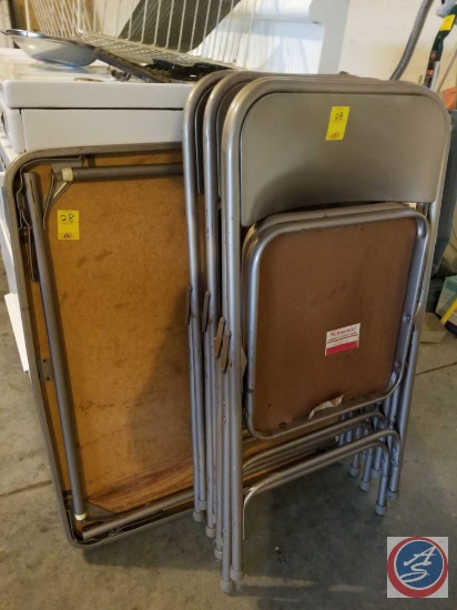 (4) folding Samsonite Monarch chairs style #1873 with matching card table