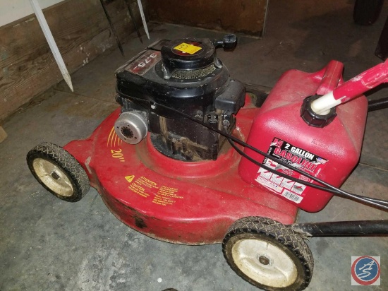 Rally 3.75 HP 20 inch gas mower with gas can