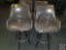 (4) padded swivel bar stools with backs and arms 43