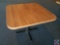 (2) light brown single pedestal tables 3' X 3' (SOLD 2 TIMES THE MONEY)- upper floor