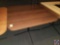 (1) dark brown single pedestal table 3' X 3' - main floor