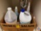 Grill/Oven/Fryer cleaner, bleach, Windex, Clean Power Blue partial bottles