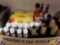 box of Heinz malt vinegar, A-1, Tabasco, table salt and Lipton tea bags