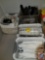 (5) containers of silverware, paper napkin bands, pizza spatulas and more