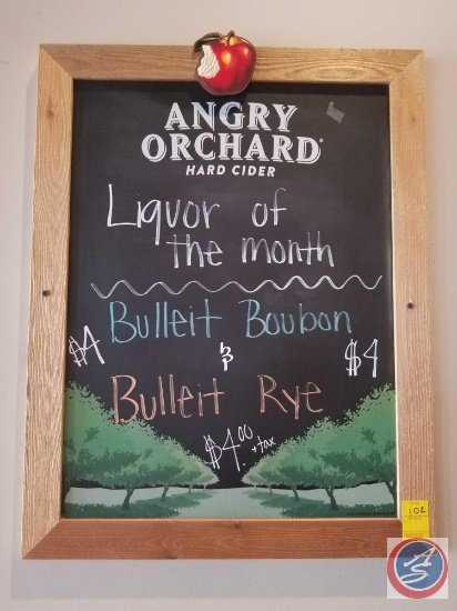 Angry Orchard chalk board