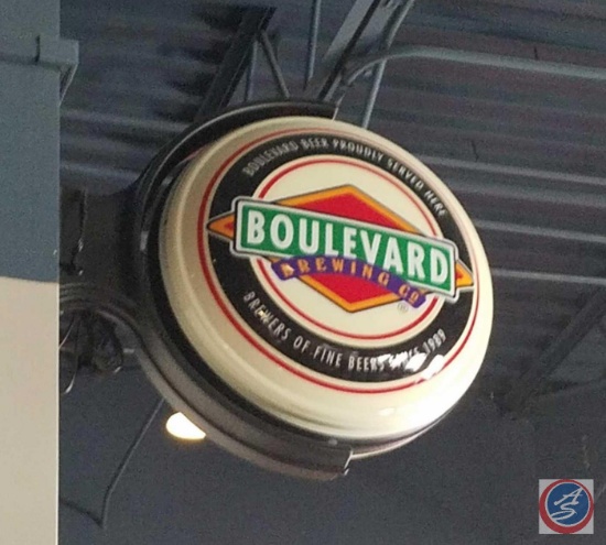 Boulevard Brewing Co. rotating sign (working- need ladder to remove)