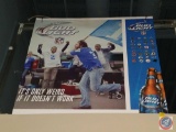 Bud Light paper sign with styrofoam backing (54 X 48)- need ladder to remove