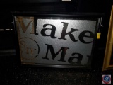 Maker's Mark frosted mirror wall sign (34 X 24)