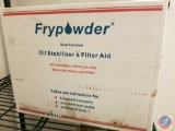 Box of Frypowder oil stabilizer and filter aid (model #P36B)