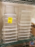 (4) stacks of Sysco 2.27 liters and 1.5 liters containers