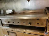 Stainless steel, commercial US Range flat top grill (model # not available)
