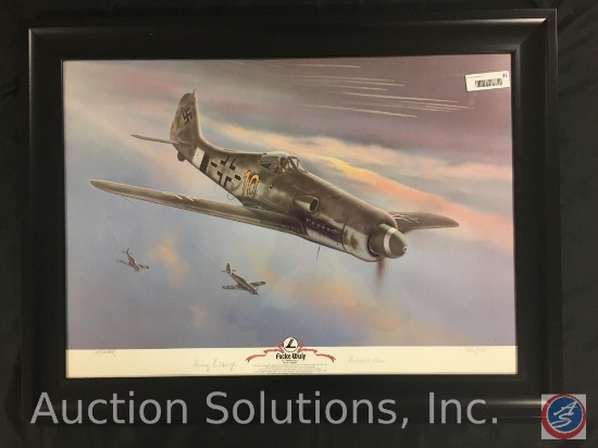 Limited Edition Framed Print, 'Focke-Wulf', Signed by J. Crandall No. 353 of 950 - 32.25 x 24.75''