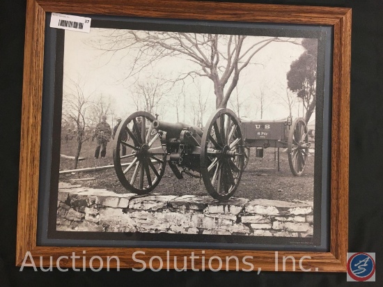 Civil War Cannon, Framed Print from Old Century Editions, titled 'Six Pounder Wiard Gun in