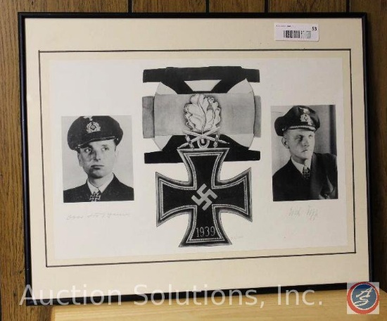 [2] WWII 'German Officers w/ Knights Cross' Picture, No. 53, Signed, Limited Edition 218/1000 -