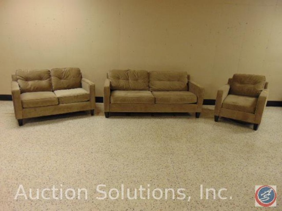 Sofa 78 x 36 x 31 in.; Loveseat 56 x 36 x 31 in.; Chair 32 x 36 x 31 in. {SOLD 3x TIMES THE MONEY}