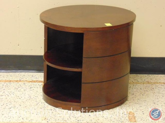2-Shelf Round Side Table 28 x 24 x 24.25 in.
