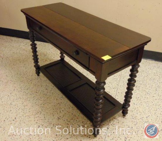 2-Drawer Wooden Secretary / Sofa Table w/ Lower Shelf 48.75 x 19.75 in.