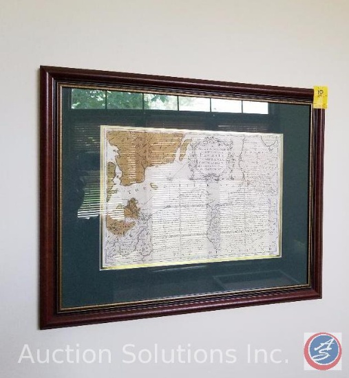 Framed Map Depicting the Kingdom of Prussia, Pomerania, Courland and the Baltic Sea