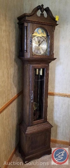 Handmade Chiming Grandfather Clock by Ed Splittgerber in 1977 Measuring 75" x 16" x 10"