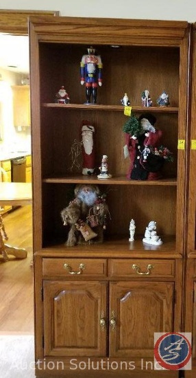 Hooker Brand 2-Door/3-Tier Wooden Bookcase w/ Drawer 34" x 80" x 14" (CONTENTS NOT INCLUDED)