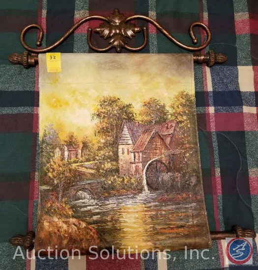 Decorative Canvas Wall Art Tapestry 25.5" Long by 23.5" Wide