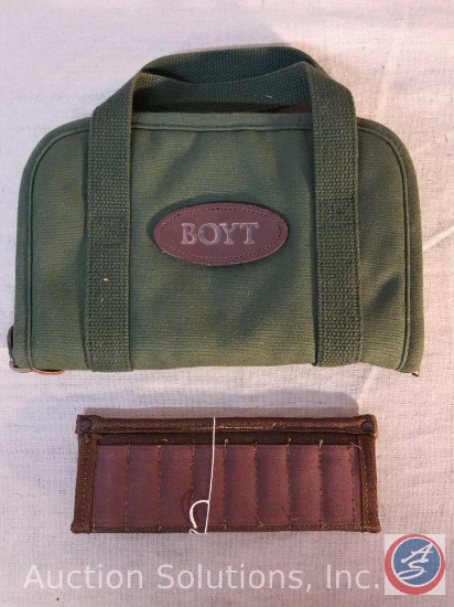 Boyt 9 inch by 6 inch soft case, and a Bucheimer 04-696 pouch made in USA